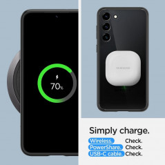 Samsung Galaxy S23 Plus 5G Hülle Spigen Ultra Hybrid Kristallklar  Matt Schwarz