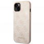 Apple iPhone 14 Hülle Guess 4G Gold Logo Elegant  Rosa