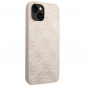 Apple iPhone 14 Hülle Guess 4G Gold Logo Elegant  Rosa