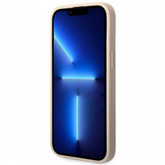 Apple iPhone 14 Hülle Guess 4G Gold Logo Elegant  Rosa