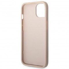 Apple iPhone 14 Hülle Guess 4G Gold Logo Elegant  Rosa