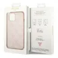 Apple iPhone 14 Hülle Guess 4G Gold Logo Elegant  Rosa