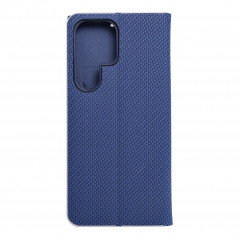 Samsung Galaxy S23 Ultra 5G Book Handytaschen LUNA Book Carbon Kohlenstoff-Faser, Elegant  Blau