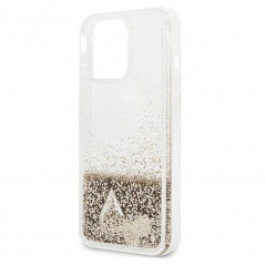 Apple iPhone 14 Pro Max Hülle Guess Liquide Glitter Charms Elegant  Gold