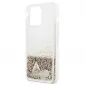 Apple iPhone 14 Pro Max Hülle Guess Liquide Glitter Charms Elegant  Gold