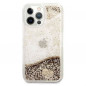 Apple iPhone 14 Pro Max Hülle Guess Liquide Glitter Charms Elegant  Gold