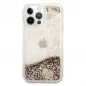 Apple iPhone 14 Pro Max Hülle Guess Liquide Glitter Charms Elegant  Gold