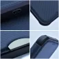 Samsung Galaxy S23 5G Book Handytaschen Razor Book Kohlenstoff-Faser, Kohlenstoffmuster  Blau