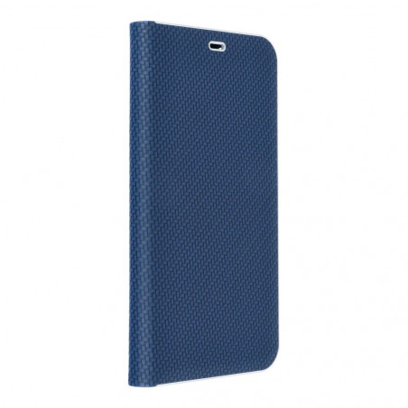 Samsung Galaxy A23 5G Book Handytaschen LUNA Book Carbon Kohlenstoff-Faser, Elegant  Blau