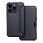 Apple iPhone 14 Pro Book Handytaschen Razor Book Kohlenstoff-Faser, Kohlenstoffmuster  Blau
