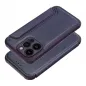 Apple iPhone 14 Pro Book Handytaschen Razor Book Kohlenstoff-Faser, Kohlenstoffmuster  Blau