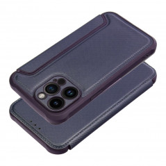 Apple iPhone 14 Pro Max Book Handytaschen Razor Book Kohlenstoff-Faser, Kohlenstoffmuster  Blau