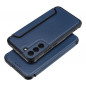 Samsung Galaxy S22 Plus Book Handytaschen Razor Book Kohlenstoff-Faser, Kohlenstoffmuster  Blau
