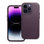 Apple iPhone 14 Pro Hülle Leather Mag Cover Elegant  MagSAFE  Dunkelviolett