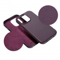 Apple iPhone 14 Plus Hülle Leather Mag Cover Elegant  MagSAFE  Dunkelviolett