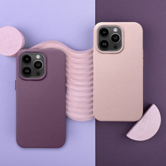 Apple iPhone 14 Plus Hülle Leather Mag Cover Elegant  MagSAFE  Dunkelviolett