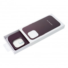 Apple iPhone 14 Plus Hülle Leather Mag Cover Elegant  MagSAFE  Dunkelviolett