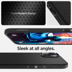 Apple iPhone 14 Plus Hülle Spigen  Liquid Air Matt Schwarz