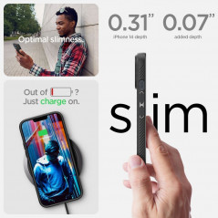 Apple iPhone 14 Plus Hülle Spigen  Liquid Air Matt Schwarz
