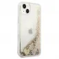 Apple iPhone 14 Hülle Guess Liquide Glitter Charms Elegant  Gold