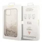Apple iPhone 14 Hülle Guess Liquide Glitter Charms Elegant  Gold