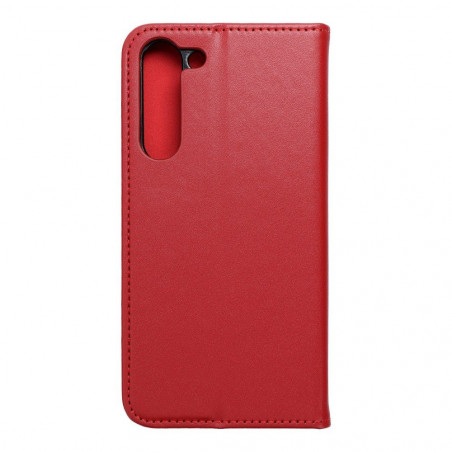 Samsung Galaxy S23 Plus 5G Book Handytaschen Leather case SMART PRO Elegant  Rotwein