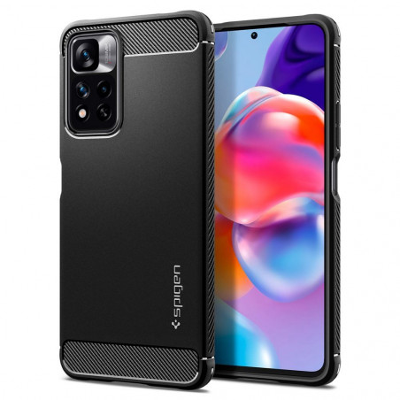 XIAOMI Redmi Note 11 Pro Plus 5G Hülle Spigen Armor Kohlenstoff-Faser, Elegant  Schwarz