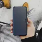 Apple iPhone 13 Pro Book Handytaschen Razor Book Kohlenstoff-Faser, Kohlenstoffmuster  Blau