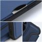 Apple iPhone 13 Pro Max Book Handytaschen Razor Book Kohlenstoff-Faser, Kohlenstoffmuster  Blau