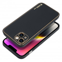Apple iPhone 14 Plus Hülle Leather Schwarz