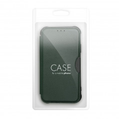 Apple iPhone 14 Plus Book Handytaschen Razor Book Kohlenstoff-Faser, Kohlenstoffmuster  Dunkelgrün