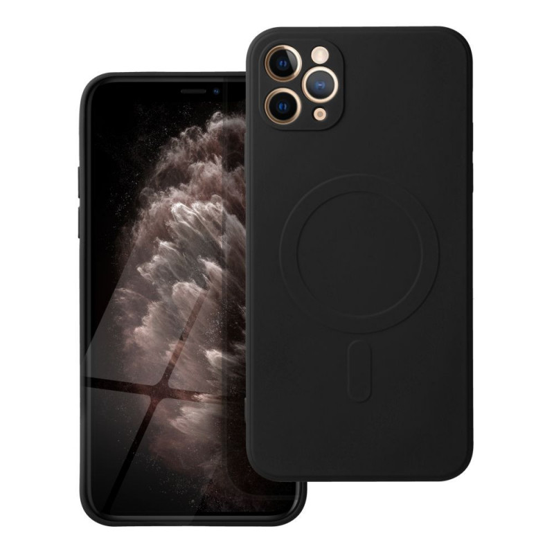 Apple iPhone XS Max Hülle Silicone Mag Cover MagSAFE  Schwarz