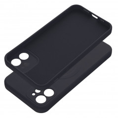 Apple iPhone 12 Hülle Silicone Mag Cover MagSAFE  Schwarz