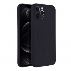 Apple iPhone 12 Pro Max Hülle Silicone Mag Cover MagSAFE  Schwarz