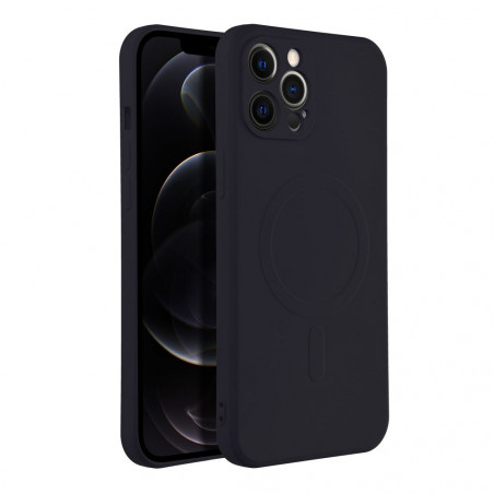 Apple iPhone 12 Pro Max Hülle Silicone Mag Cover MagSAFE  Schwarz