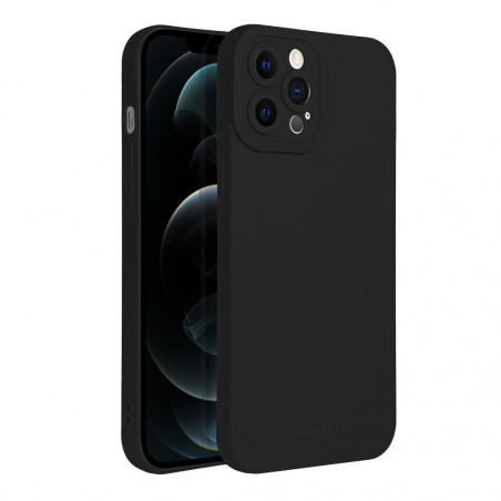 Apple iPhone 12 Pro Max Hülle Roar Luna Monochromatische, Stilvoll, Ein ästhetisches Accessoire  Schwarz