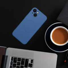 Apple iPhone 13 Hülle Silicone Mag Cover MagSAFE  Blau