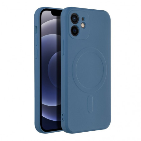 Apple iPhone 12 Hülle Silicone Mag Cover MagSAFE  Blau