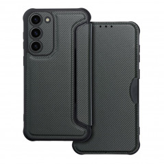 Samsung Galaxy S23 Plus 5G Book Handytaschen Razor Book Kohlenstoff-Faser, Kohlenstoffmuster  Schwarz