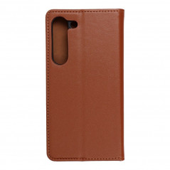 Samsung Galaxy S23 5G Book Handytaschen Leather case SMART PRO Elegant  Braun