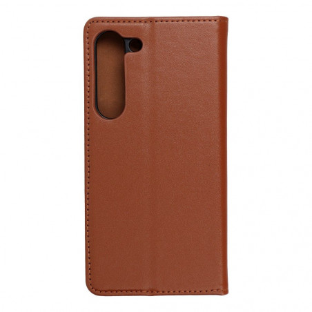 Samsung Galaxy S23 5G Book Handytaschen Leather case SMART PRO Elegant  Braun