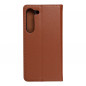 Samsung Galaxy S23 5G Book Handytaschen Leather case SMART PRO Elegant  Braun