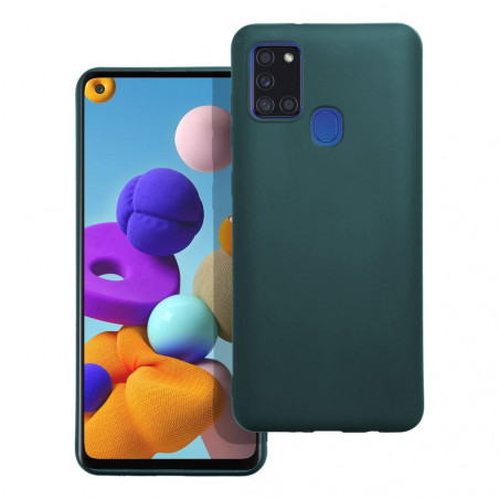 Samsung Galaxy A21s Hülle MATT Dunkelgrün