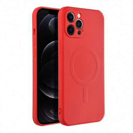 Apple iPhone 12 Pro Max Hülle Silicone Mag Cover MagSAFE  Rot