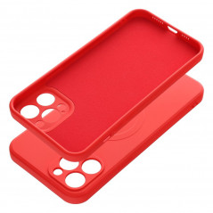 Apple iPhone 12 Pro Max Hülle Silicone Mag Cover MagSAFE  Rot