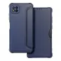 Samsung Galaxy A22 5G Book Handytaschen Razor Book Kohlenstoff-Faser, Kohlenstoffmuster  Blau