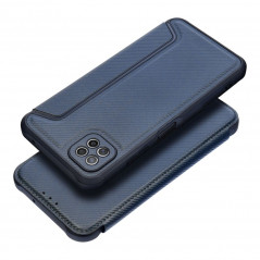 Samsung Galaxy A22 5G Book Handytaschen Razor Book Kohlenstoff-Faser, Kohlenstoffmuster  Blau