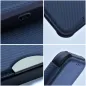 Samsung Galaxy A22 5G Book Handytaschen Razor Book Kohlenstoff-Faser, Kohlenstoffmuster  Blau