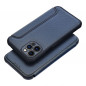 Apple iPhone 12 Pro Book Handytaschen Razor Book Kohlenstoff-Faser, Kohlenstoffmuster  Blau