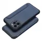 Apple iPhone 12 Pro Book Handytaschen Razor Book Kohlenstoff-Faser, Kohlenstoffmuster  Blau